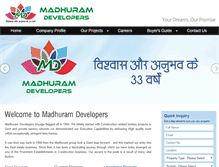 Tablet Screenshot of madhuramdevelopers.com